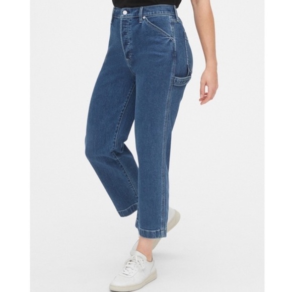 GAP (Fall 2017) Carpenter Jean Distressed High Rise Women 28R - Picture 2 of 11